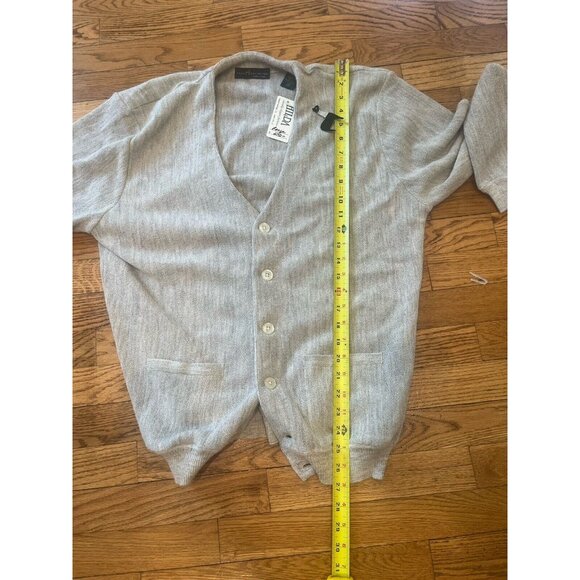 NWT Baby Alpaca Wool Blend Peru Unlimited Long Sleeve Large Gray Button Cardigan - Picture 7 of 11